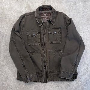 2000s brown American Eagle Winter Coat